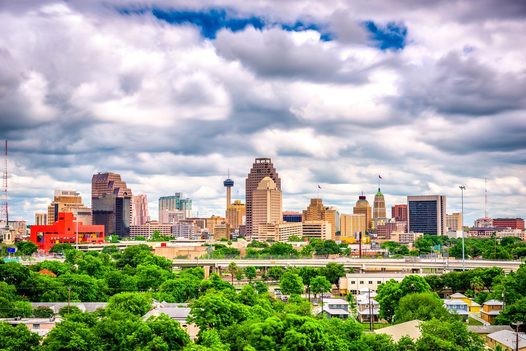 San Antonio, Texas, USA downtown cityscape.