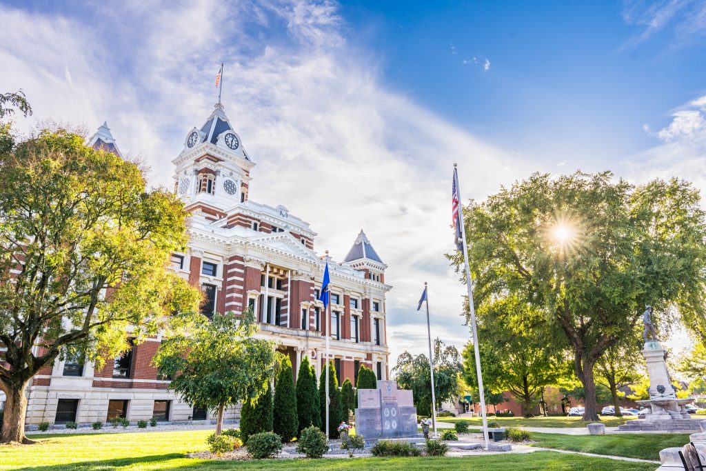 Historic Courthouse In Franklin, Indiana