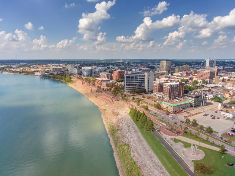 Evansville, Indiana From The Ohio River